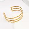 Metal Opening Arm Bracelet Gold Color Arm Bracelet Glamorous Wide Open Bangle  Women's Accessories