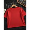 Kids Crewneck Short Sleeve T-Shirt, Gecko Green Leaves Purple Flowers Creative Print Summer Casual Tee