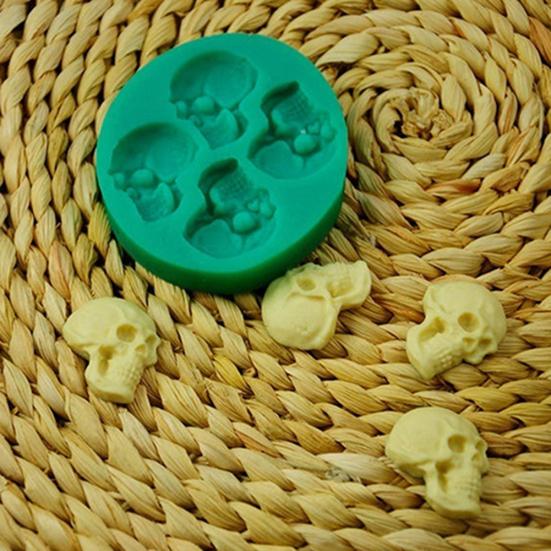 3D Totenkopf Silikon Fondant Kuchenform Schokolade Halloween Party DIY