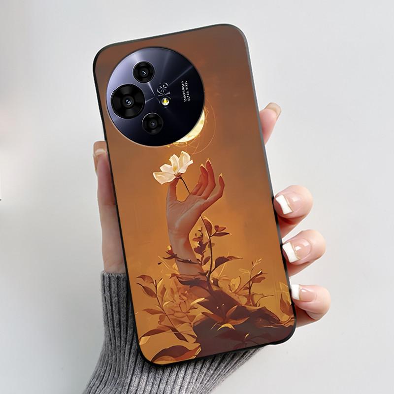 Hülle für TCL 50 NxtPaper 5G / 50 Pro NxtPaper 5G Hülle Luxus Drache Süß Cool Jungen Mädchen Schwarz Matt Weiches Silikon Rückabdeckung
