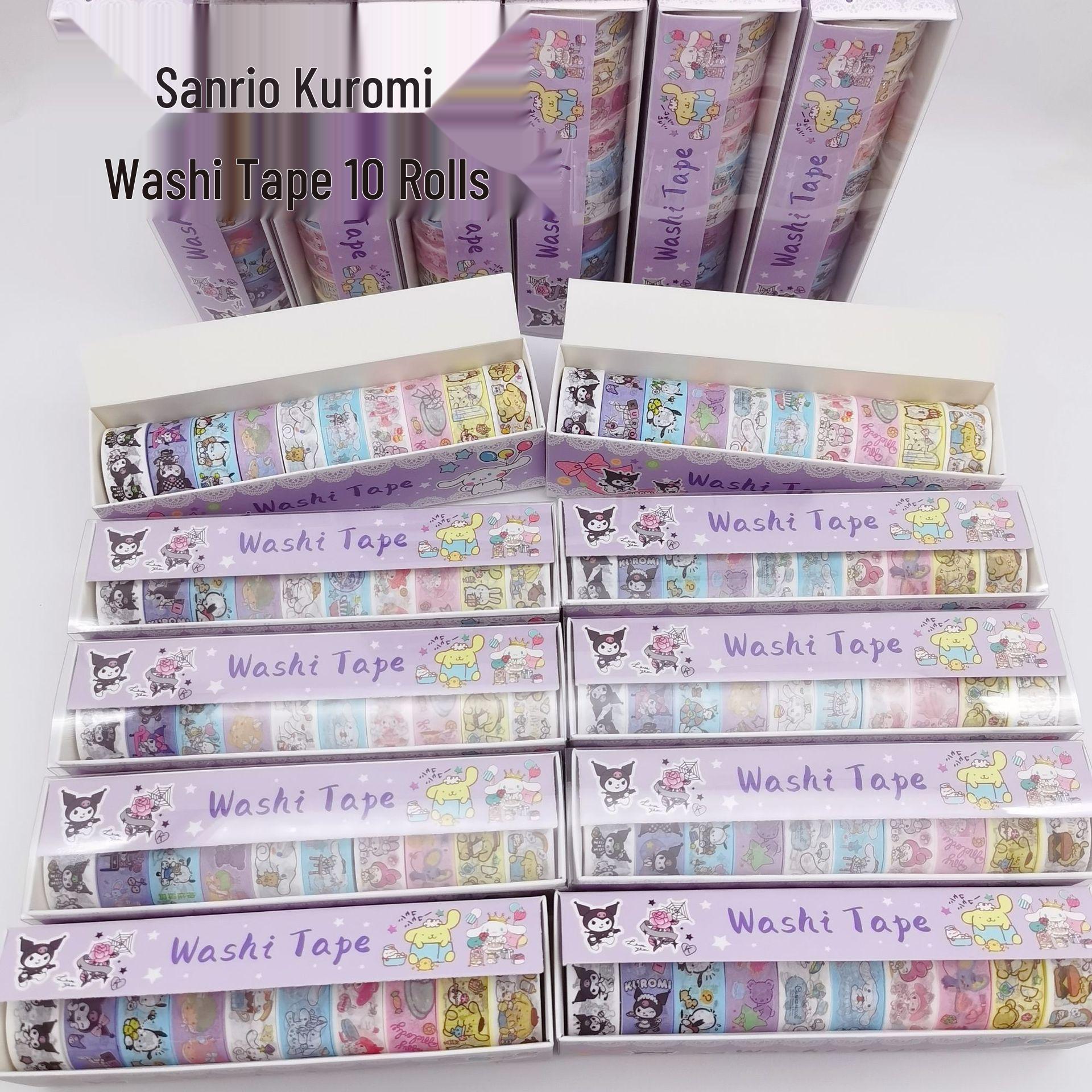 Sanrio Decorative Washi Tape - 10 Rolls for Journals and Stickers