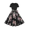 2025 European Retro Patchwork Women's Dress, Chinese Style, Elegant New Design