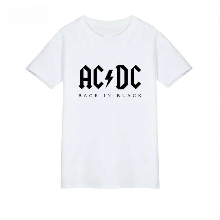 

2025 Новая рок-футболка Мужская ACDC AC Группа Highway Rock Металл Панк Мужская одежда С принтом Мужская и женская футболка с коротким рукавом#Цвет(1) XXXXXL чёрный