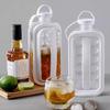 Isbitsform med förseglat lock Isförvaringsbehållare BPA-fri Silikon Sfärisk Ismaskin Långsamt Smältande Lätt att Ta Loss Stapelbar Isklotbricka för Whiskey