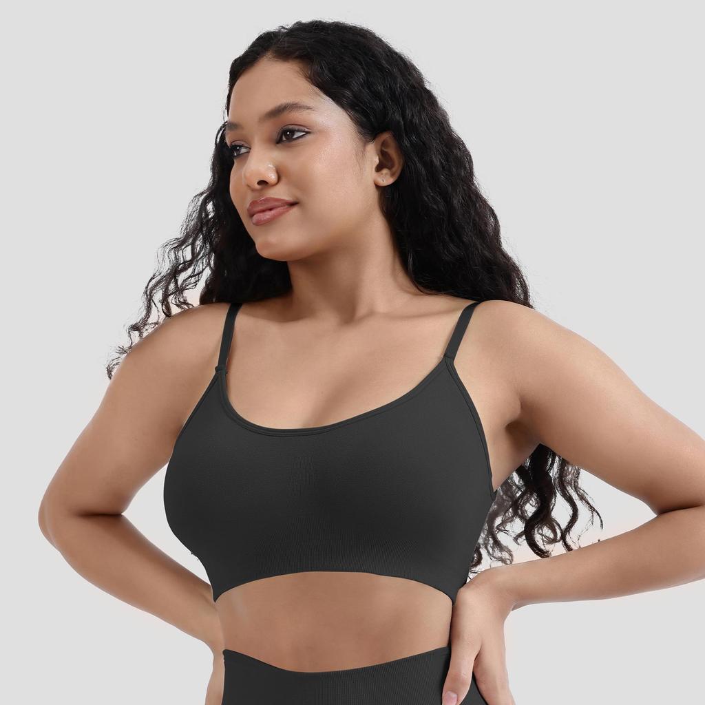 Seamless Detachable Chest Pad Vest, Large Size Wireless Bra for Women