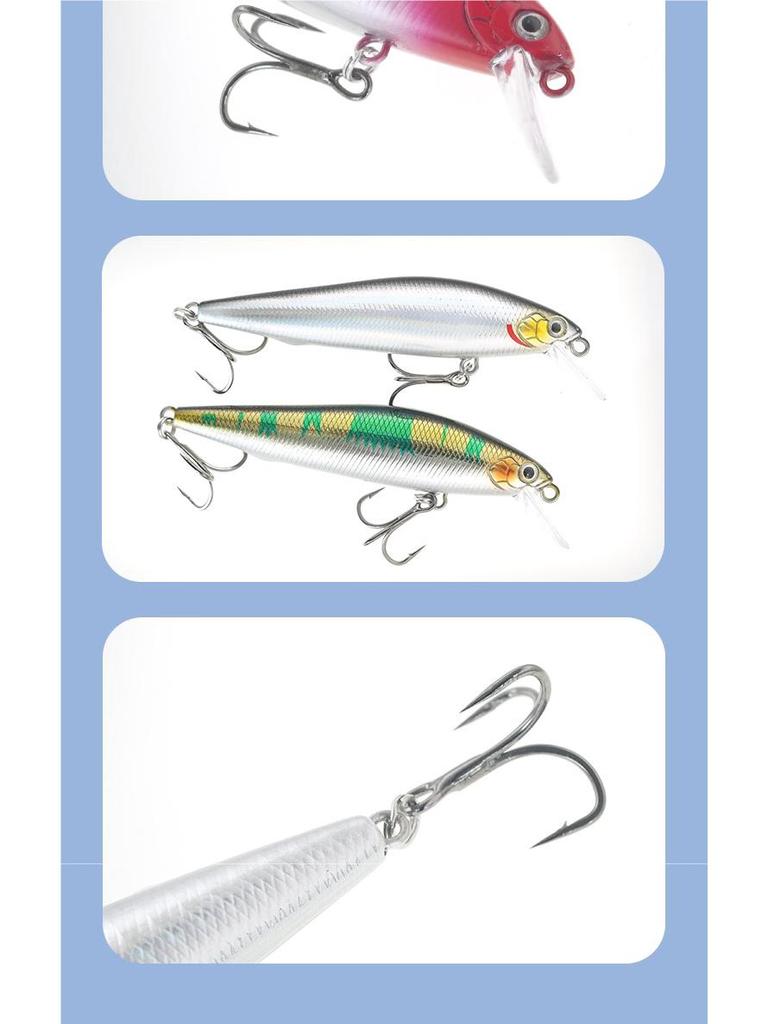 Little Fat Pig Silver Minnow Wobbler Lure - Long Cast Pencil for Freshwater Perch & Asp