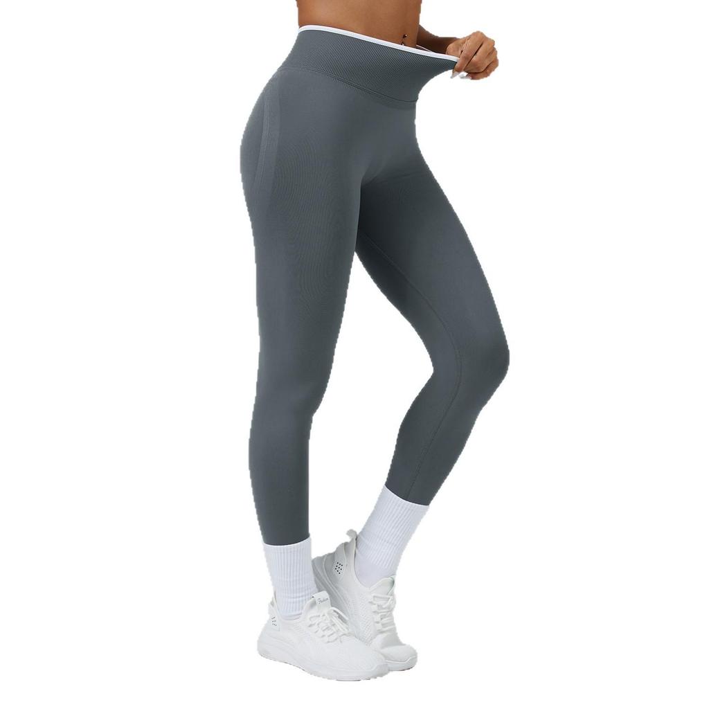 Women's Color Block High-Waisted Tummy Control Yoga Pants