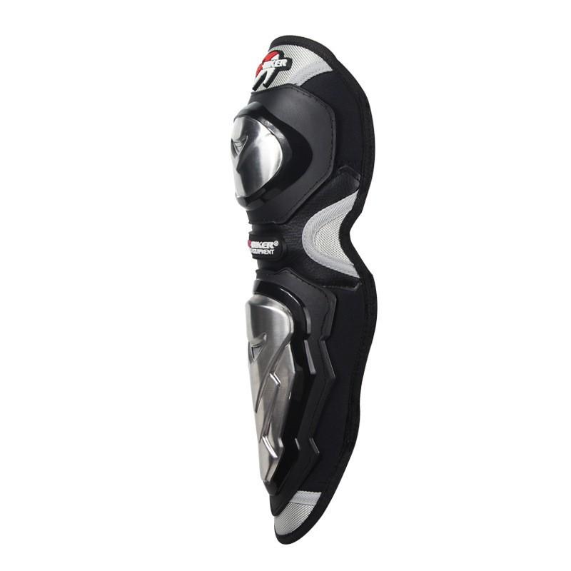 PRO-BIKER Motorcycle Protective Gear Set Stainless Steel Elbow Knee Pads Safety Crash Protection Off-Road Street Riding