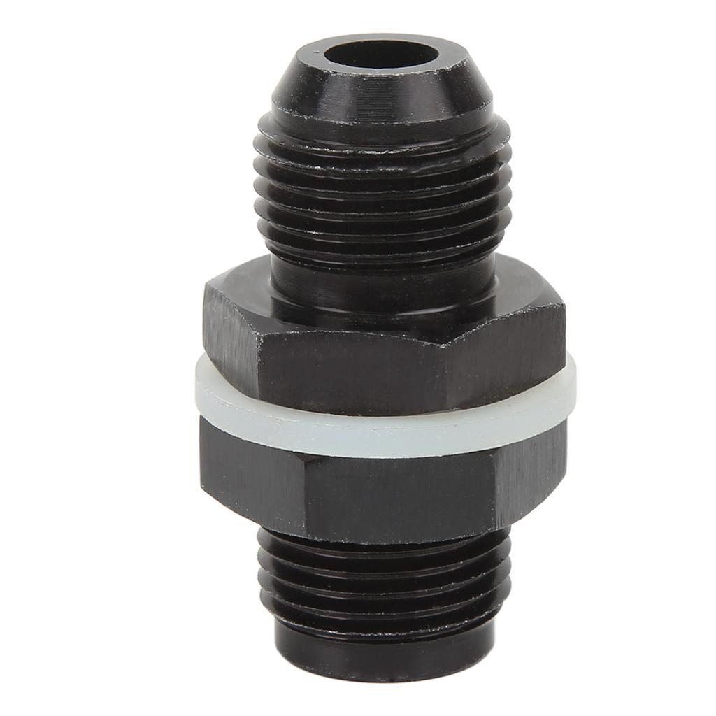 Fuel Cell Bulkhead Fitting with PTFE Washer Black Anodized 6061‑T6 Aluminum Alloy Connector for Most Fluid