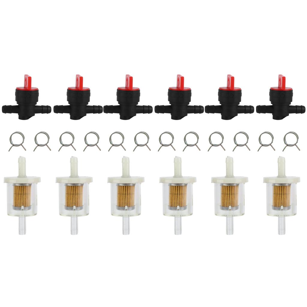 Carburetor Filter Cutoff Shut Off Valve Clamp Kit for Garden Brush Cutter Lawn Mower Accessories