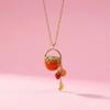 Elegant Collarbone Length Fruit Inspired Tassels Necklace Minimalist Style Personalized Gift for Her Special Occasion Copper Material