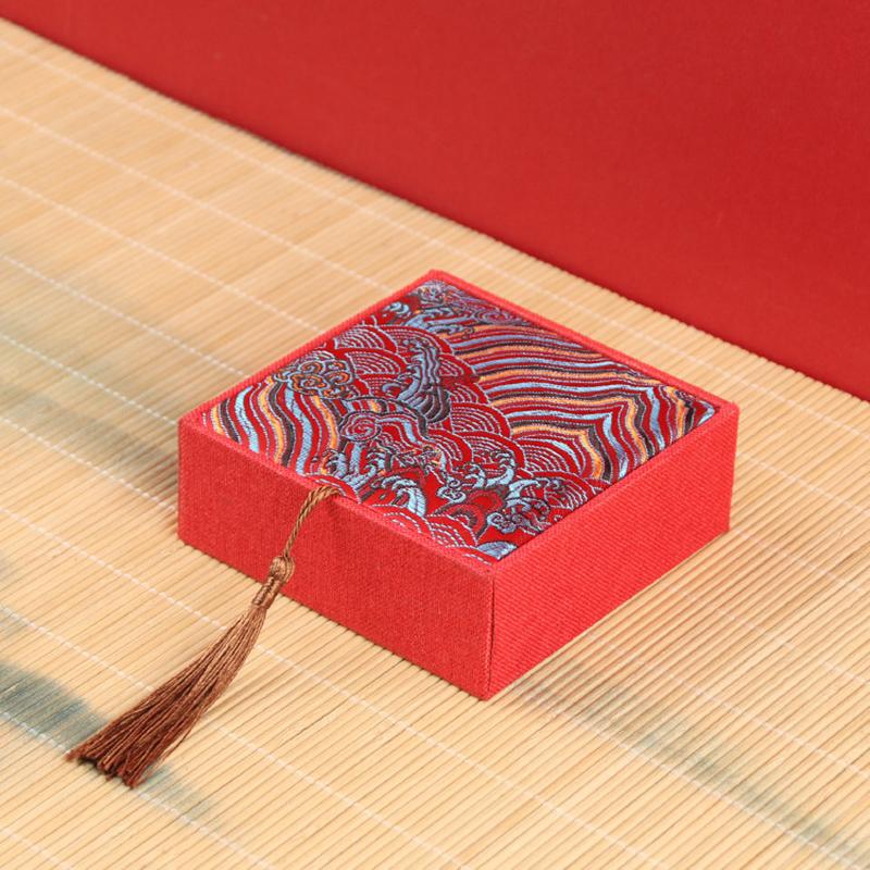 Vintage Tassel Jewelry Box Necklace Jade Bangle Bracelet Pendant Storage Display Box Chinese Style Jewelry Packaging Box