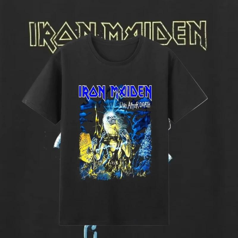 Men Women Iron T Shirt Casual Powerslave Summer T-shirt Graphic Oversized Sports Tops Maiden Comfortable Streetwear Cotton Tees