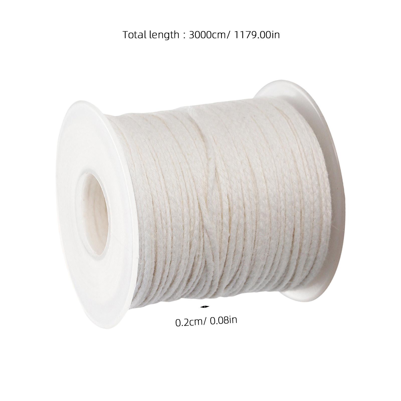 

1 Roll 30M Premium Cotton Wicks for Pillar Taper Candles DIY Making Braided Wick Spool Smokeless Curling Wick