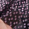 1m*1.4m Black Purple Color Chiffon Fabric African Lace Crepe Printing Polyester Fabric for DIY Clothing Dress