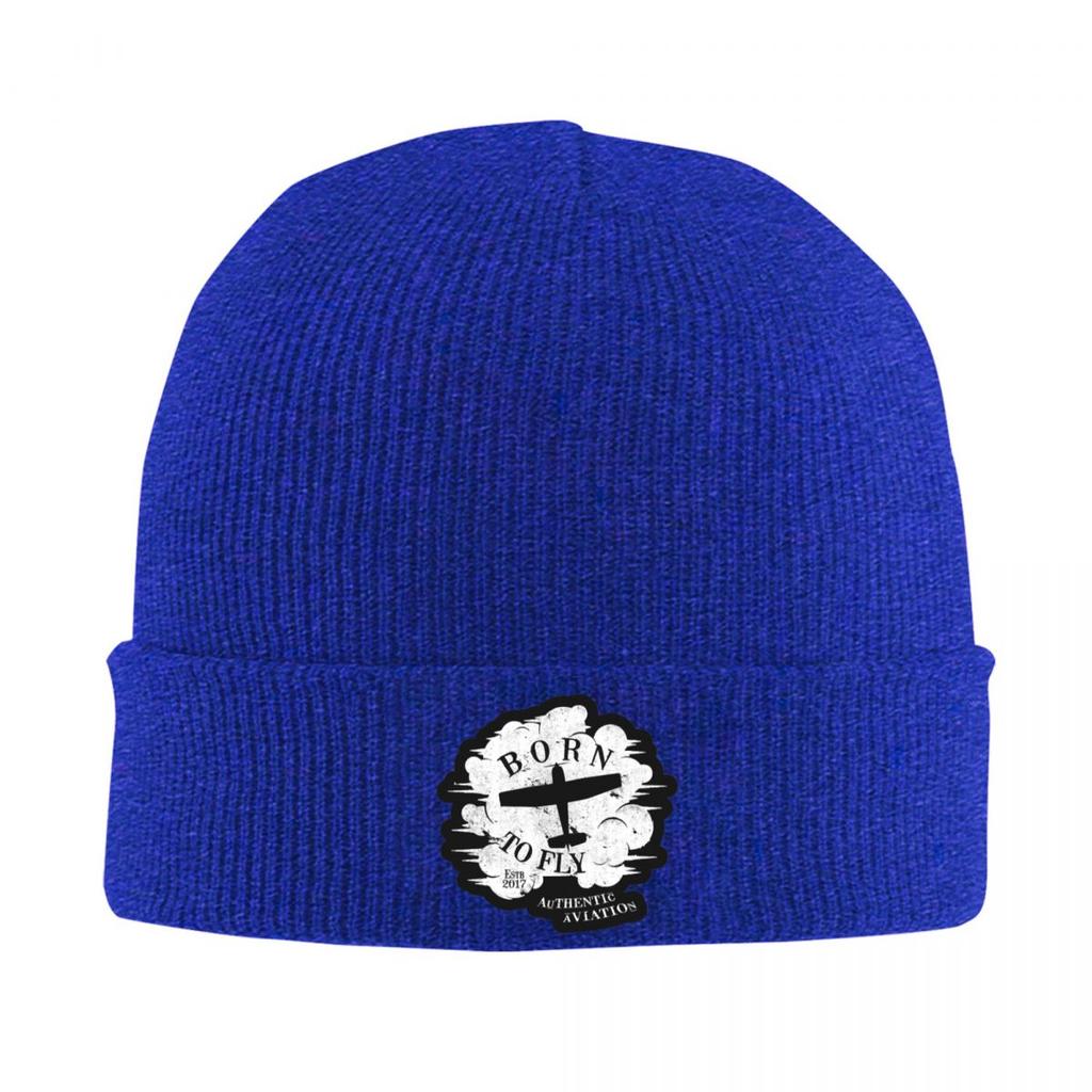 Born To Fly Flight Pilot Aviator Warm Knitted Cap Winter Knit Bonnet Hat Skullies Beanies Hip Hop Caps for Unisex