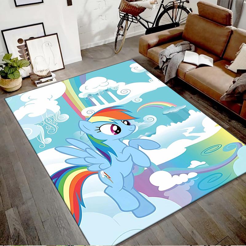 1pc My Little Pony7 Design Printed Area Rug Carpet for Bedroom Living Room Home Decor Rugs Mat Non Slip Mat Rug for Bedside