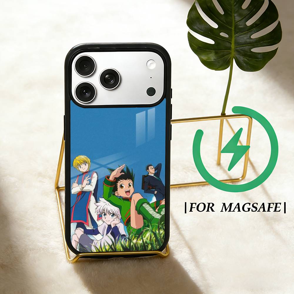 

Anime H-Hunter X Hunter Phone Case For iPhone 17 16 15 14 13 12 Pro Max Plus for Magsafe Mirror Wireless Magnetic Cover iPhone13