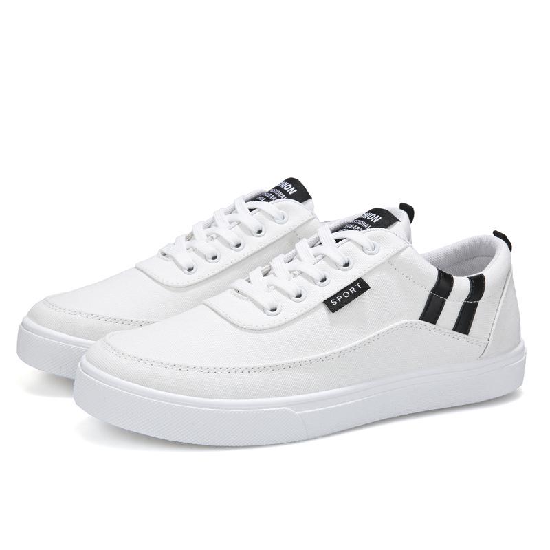 New Men'S Shoes Casual Versatile Little White Shoes Student Breathable Canvas Shoes Non-Slip And Wear-Resistant Men'S Board Shoes