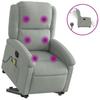 Vidaxl Lift-Up Massage Chair, Electric, Reclining, Light Gray
