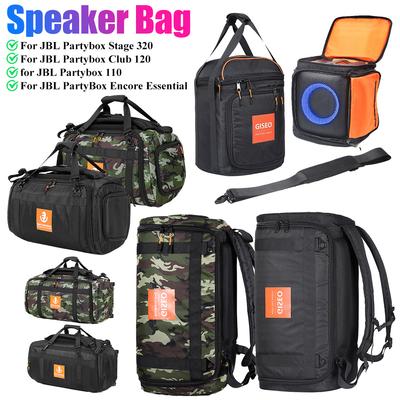 Speaker Bag Travel Case Shockproof Portable Carry Tote Bag Backpack Adjustable Strap for Jbl PartyBox Stage 320/Club 120/110