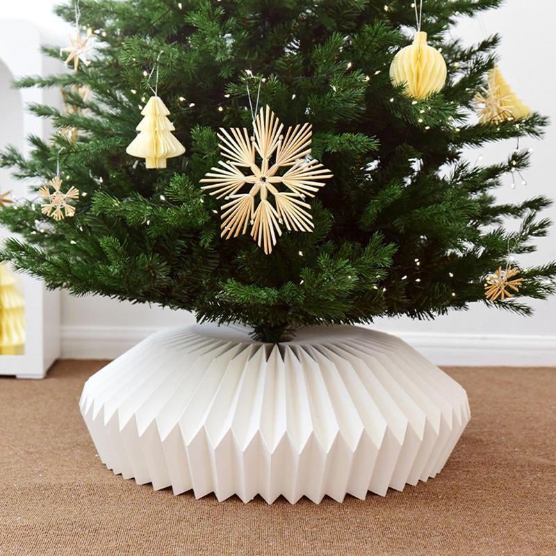 

Artificial Christmas Tree Collar Adjustable Folding Holiday Decoration Christmas Tree Base For Living Room Entryway Offices CN