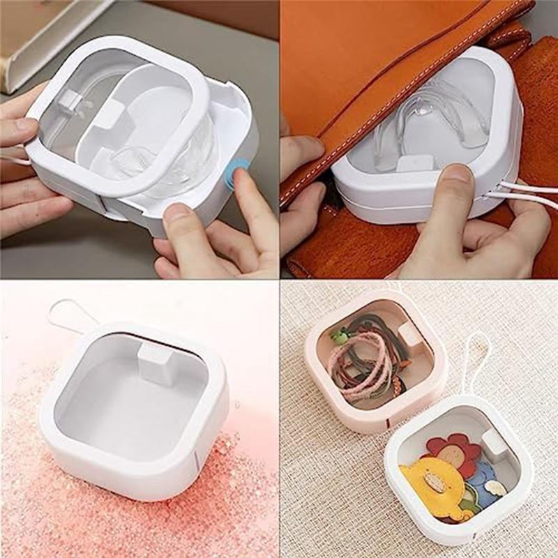 A20F-Hair Tie Organizer, 2Pcs Hair Accessories Organizer Portable Stackable Hair Containers Pin Holder Travel Small Box Easy To