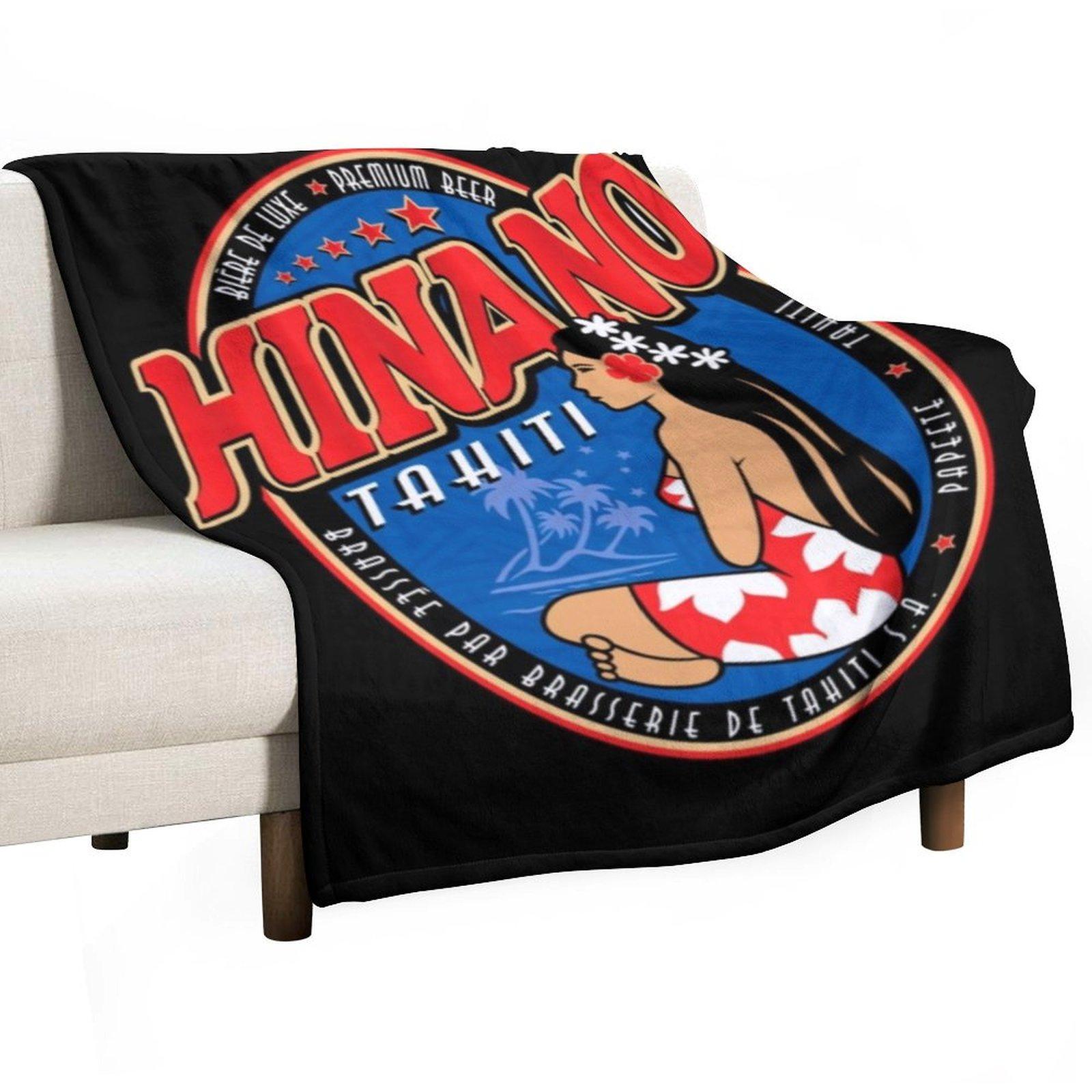 Hinano Tahiti T-ShirtHINANO TAHITI Throw Blanket Heavy Blankets For Sofas Hairy Picnic Blankets 30x40in