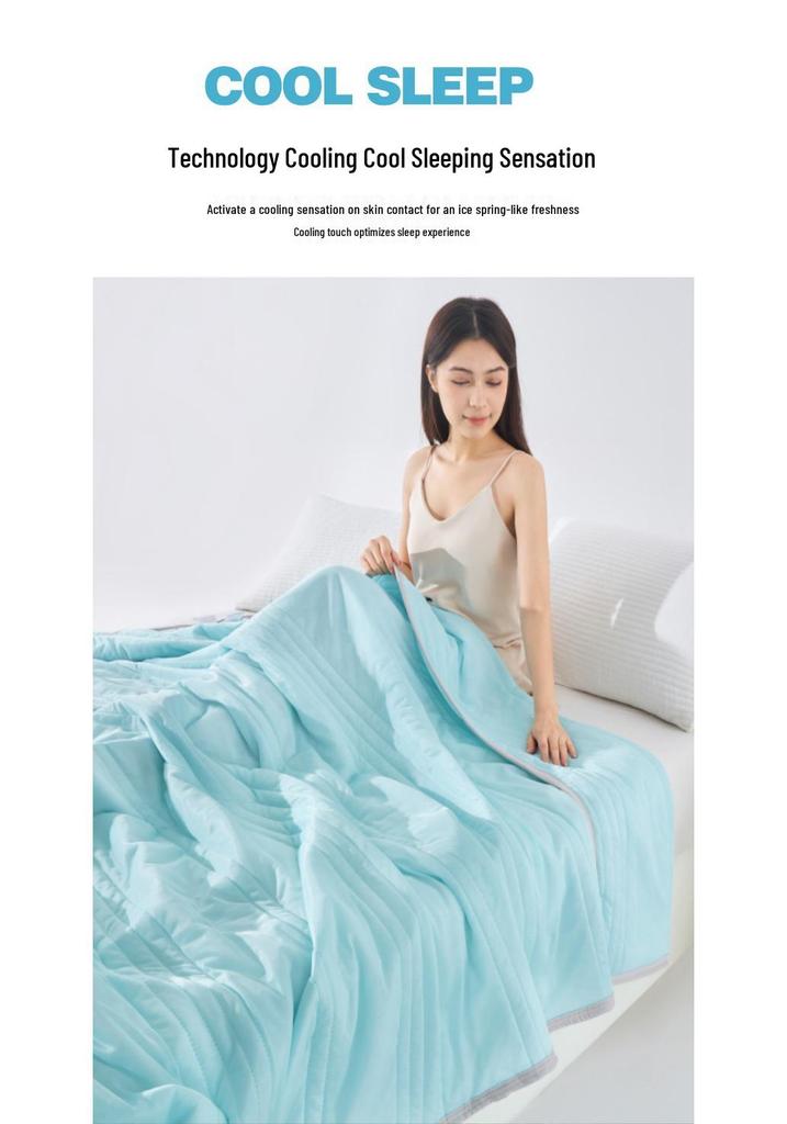 Cool Silk Summer Quilt: Breathable, Skin-Friendly for Dorm or Office Use