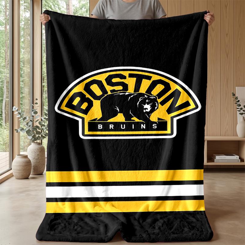 Coperta in Flanella e Pile Boston Bruins Coperta Calda e Accogliente per Divano, Letto, Viaggio Uso in Tutte le Stagioni
