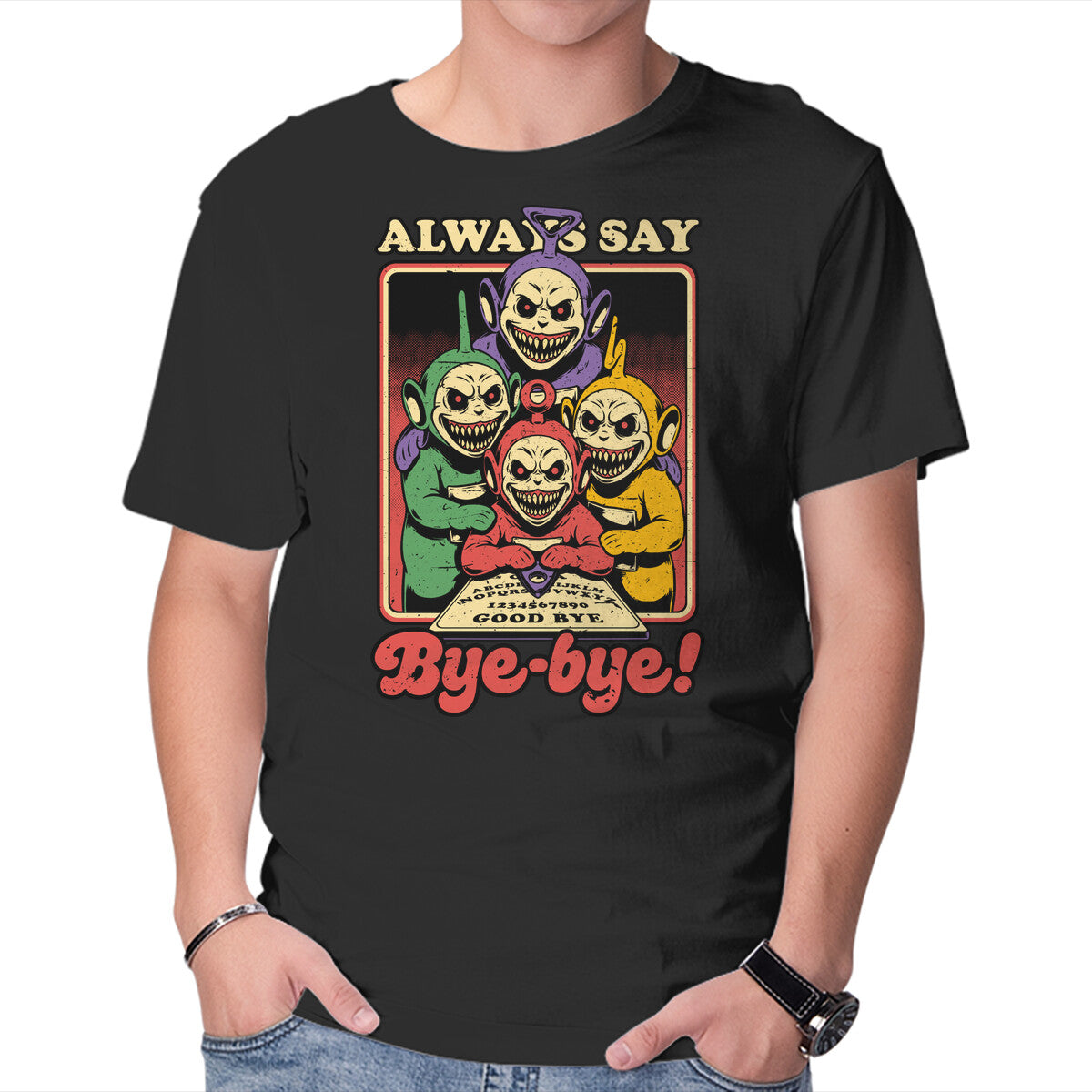 Unisex Crew Neck T-Shirt Tube TV Show Ouija Graphic Short Sleeve Casual Tee XL