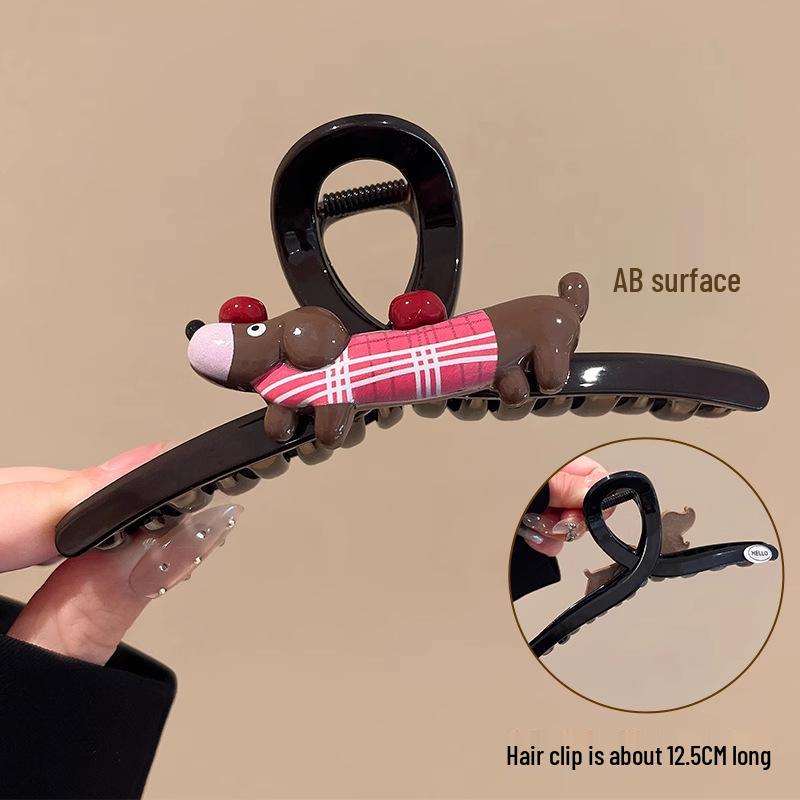 Großer französischer Retro-Klammer-Haarclip für elegante Damenfrisuren.