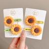 2pcs New Cute Sunflower Hair Clip for Girls Side Fringe Bangs Clip with Advanced Floral Hair Accessories