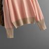 2024 Women's Color Block Knit Sweater – European & American Autumn/Winter Collection