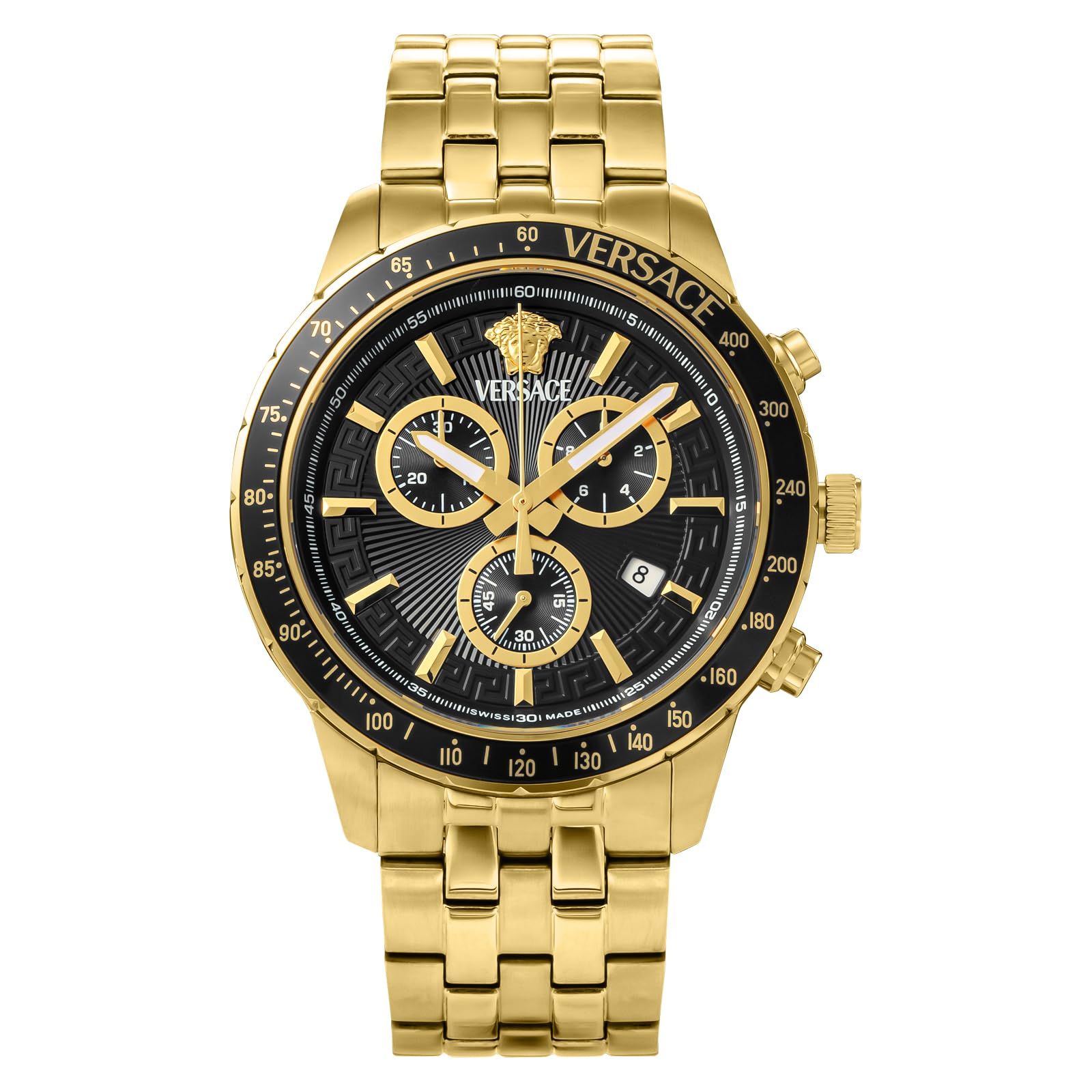 

Casual Watch Sports Chrono VEZCA0724 Yellow Gold [Versace] Men s [Item] чорний