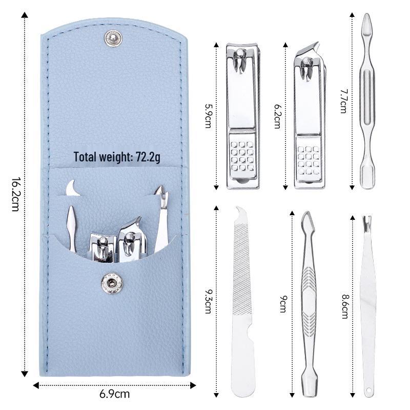 Premium 5-Piece Pedicure & Manicure Set: Nail Clippers, Scissors, Pliers, Ear Pick - Portable for Home Use