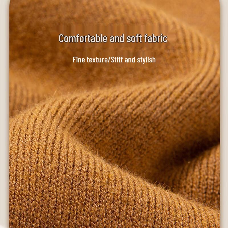 ROMON Men's Thickened Warm Knit Pullover Sweater