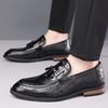 Fashion Designer New Gentleman Crocodile Pattern Business Casual Shoes For Men's Formal Wedding Dress Homecoming Footwear Zapatos Hombre