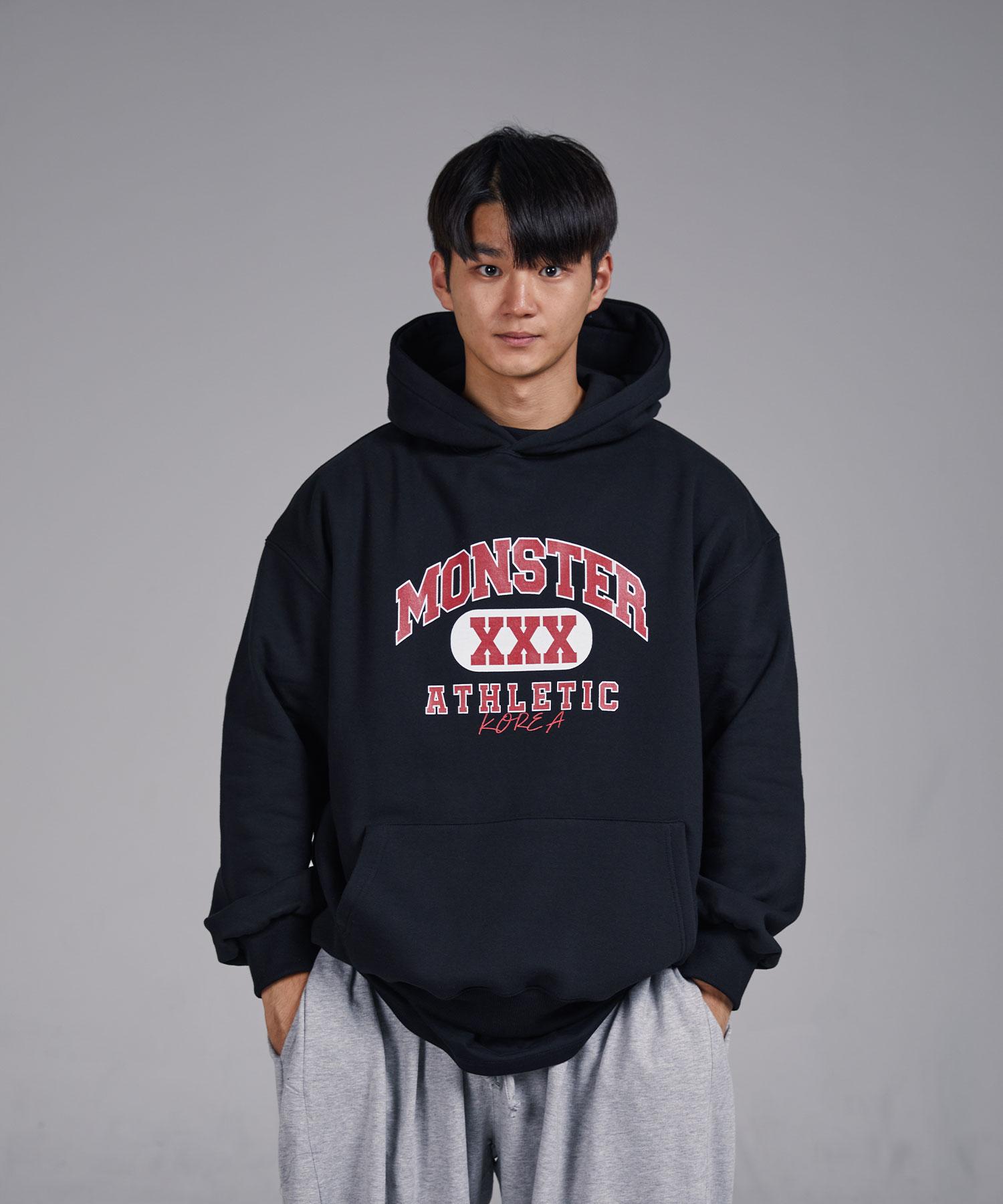 Korea Monster Km02 Monster Xxx Oversized Hoodie Black 2Xl/Free