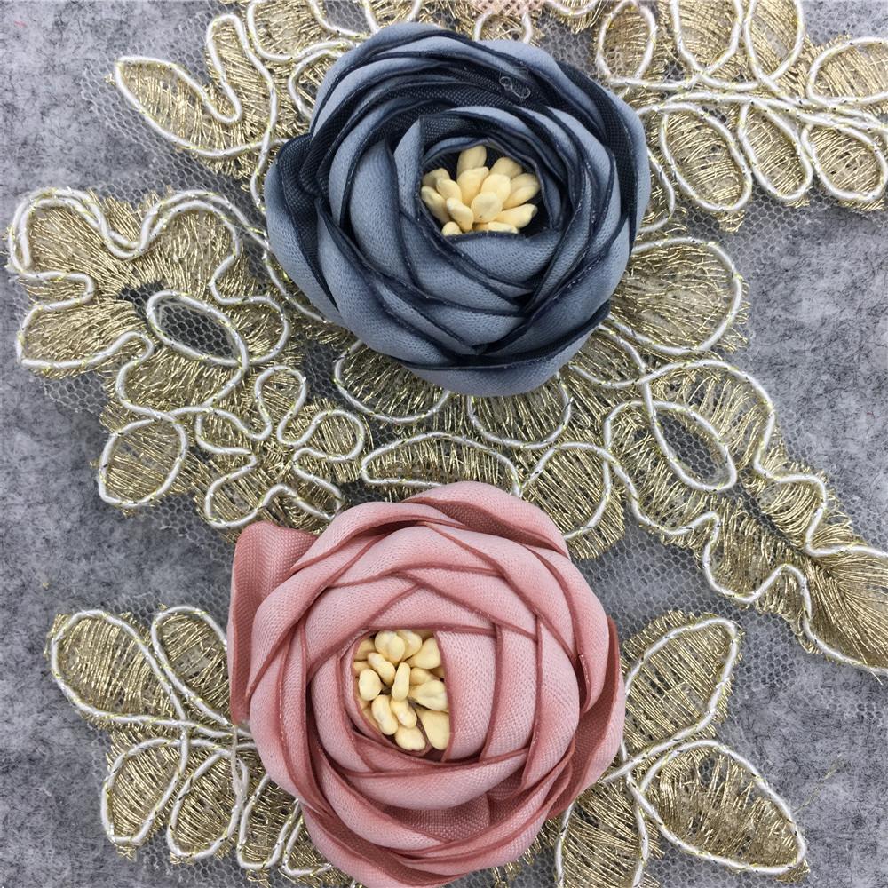 Three-Dimensional Simulation Flower Lace Embroidery Collar Diy Imitation Pearl Lace Lace Clothing Accessories