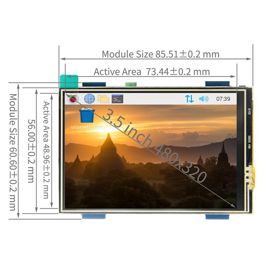 3.5Inch LCD Screen 480x320 High Resolution For RPi Computer Projects And DIY Enthusiasts