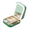 Elegant Jewelry Organizing Holder Portable Travel Jewelry Box With LED Mirror Convenient For Organizing Accessories