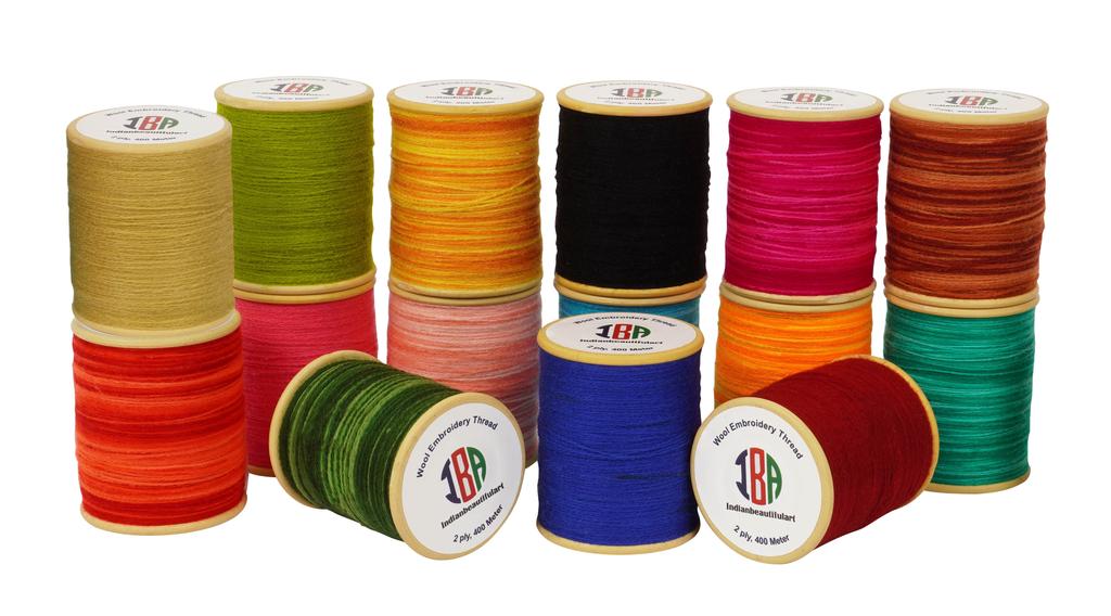 IBA Indianbeautifulart All Purpose Woolen Thread  Multicolor  Color Friendship Bracelets Floss Embroidery Sewing Thread