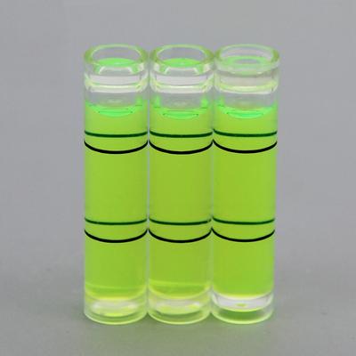 100pcs 8*35mm Mini Square Spirit Bubble Level Transparent Plastic Green Bubble Custom Sizes