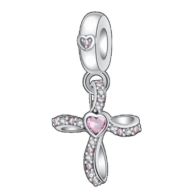 Original Copper Religion Charms Cross Holy Bible Mother Rings Beads Pendants Fit Bracelet Necklace Diy Jewelry Gift