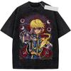 New Anime Hunter X Hunter Printed Tshirt Mens and Womens Washed Tshirt High Quality Vintage Cotton Tshirt Harajuku Top