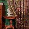 1PC NAPEARL 10-20% European Style Retro Light Luxury Embroidered Translucent Thin Sheer Curtain for Living Room Bedroom Home Decor