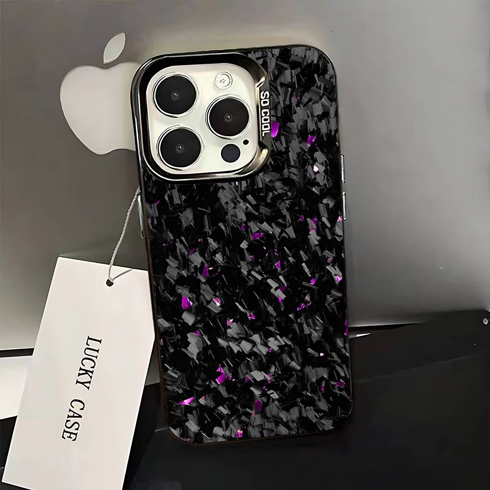 

Carbon Fiber Pattern Painting Phone Case For iPhone 16,15,14,13,12,11,Pro,XS,Max,Plus,Mini,SE Black Candy Matte Shockproof Cover iPhone12mini