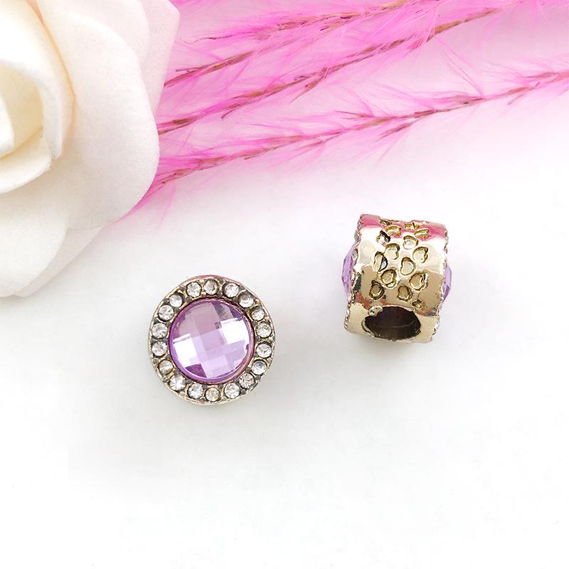 

UV Gold Point Drill Large Hole Bead, 11x10mm, European & American Style DIY Bracelet Charm.