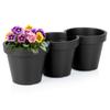 Plastik-Gartentopf, schwarz, rund, 29 cm